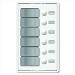 Blue Sea 6-Position Water Resistant Panel - White